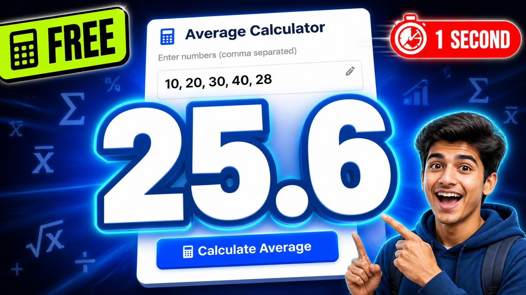 Average Calculator – Free Online Mean Calculator